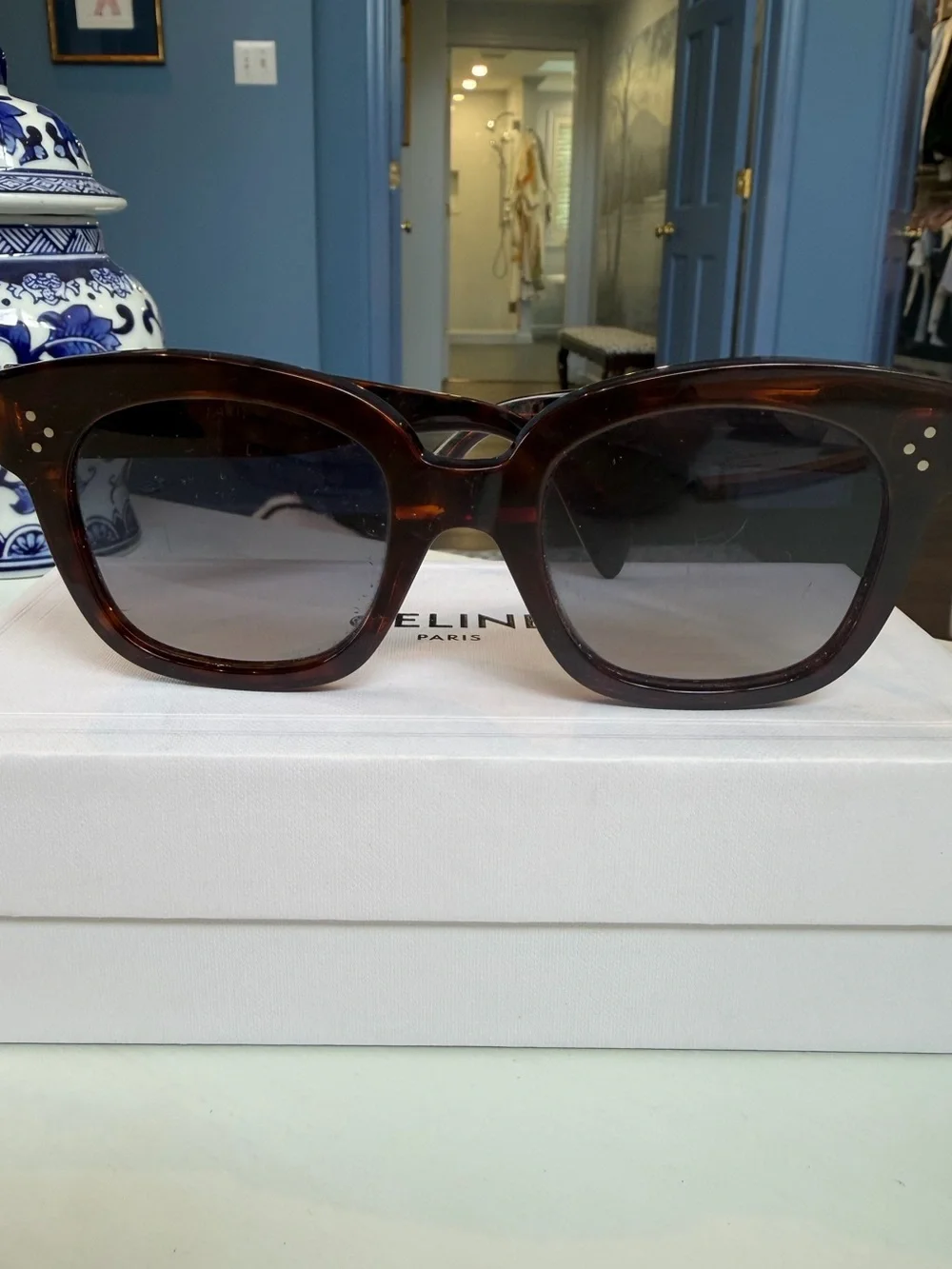 Céline Sunglasses Tortoise Polarized Brown Lenses with Case, Box + Original Tags